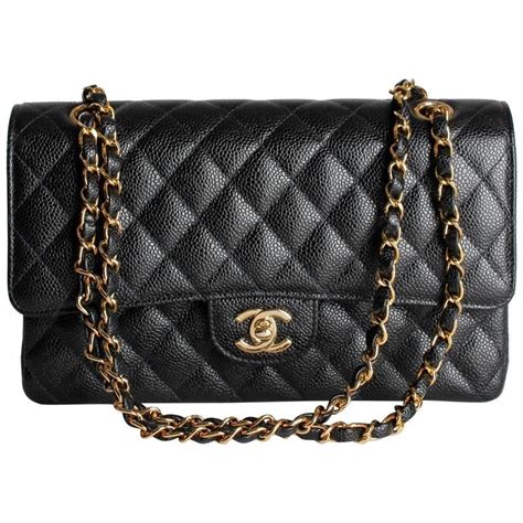 chanel bag gold and black|chanel classic black bag price.